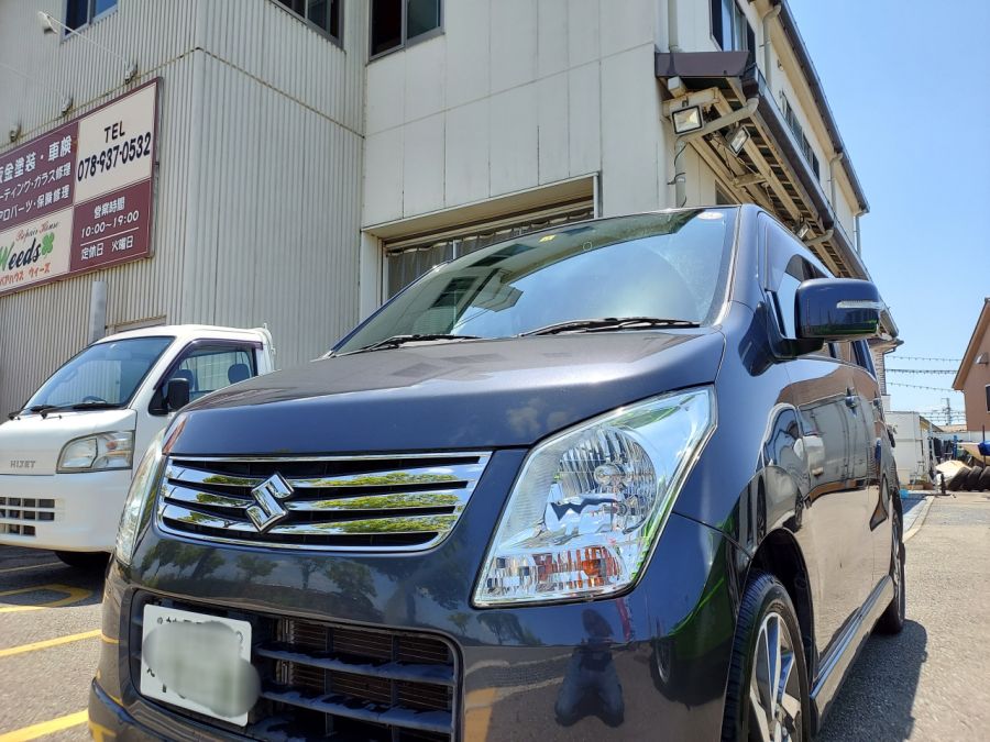 スズキ　ワゴンR　ヘッドライト磨き　コーティング　スズキ愛車無料点検